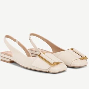 Franco Sarto Tracy Slingback In White Leather